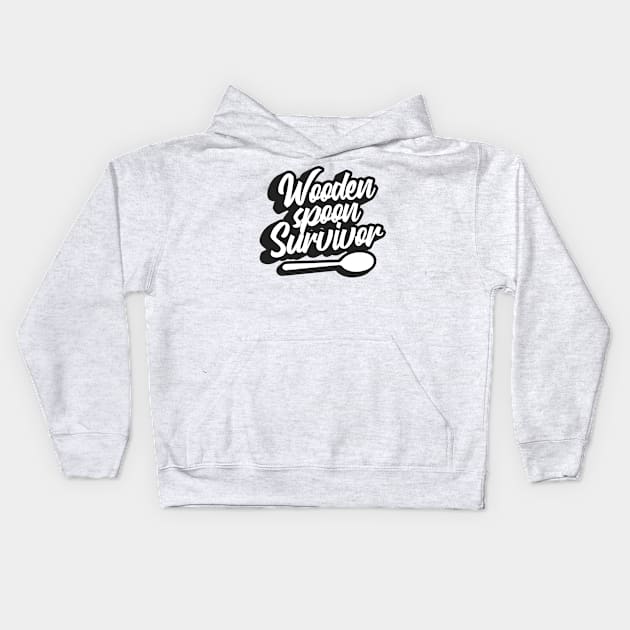 Wooden Spoon Survival Logo Funny Kids Hoodie by Design Malang